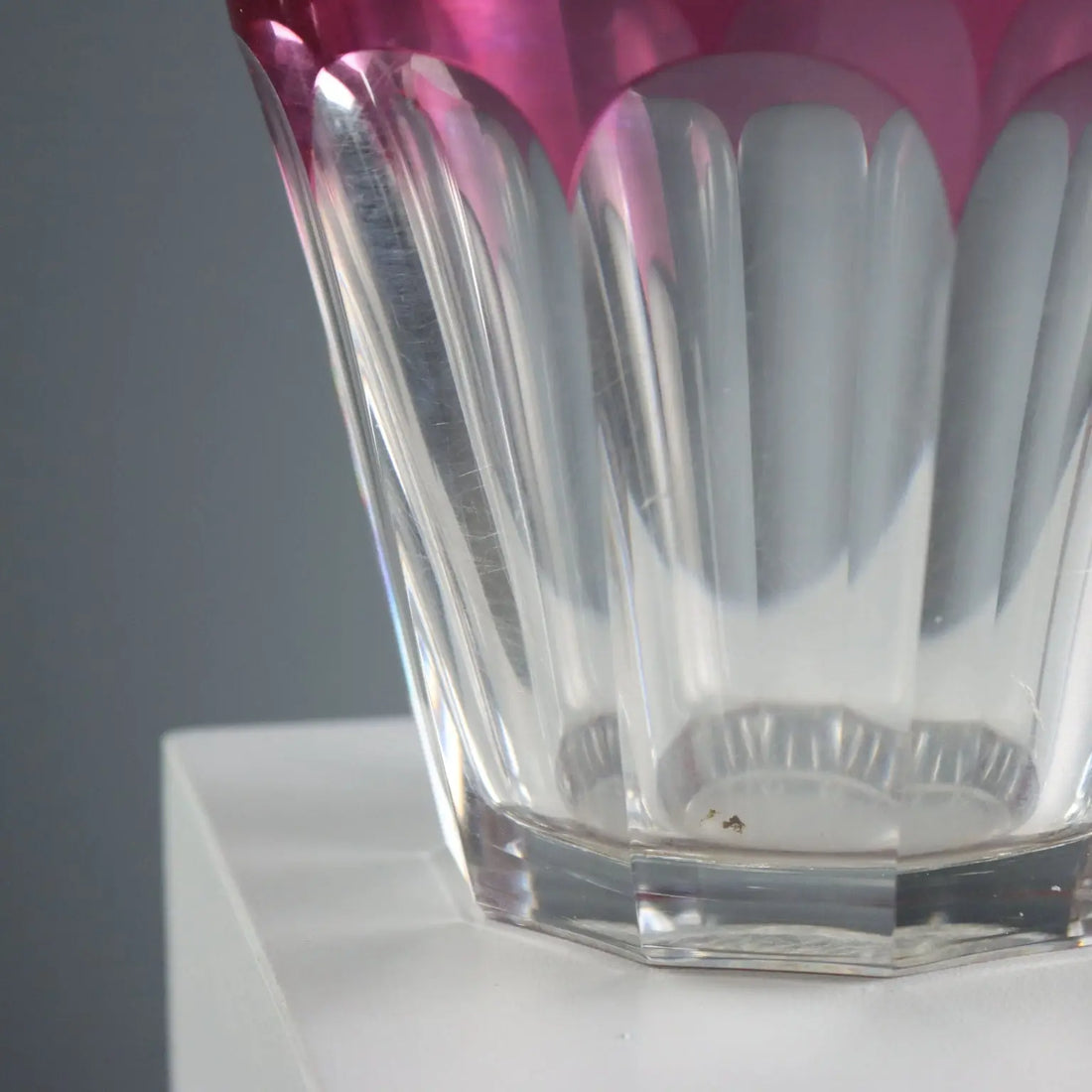 Vintage Crystal Vase Val Saint Lambert Manufacture XX Century