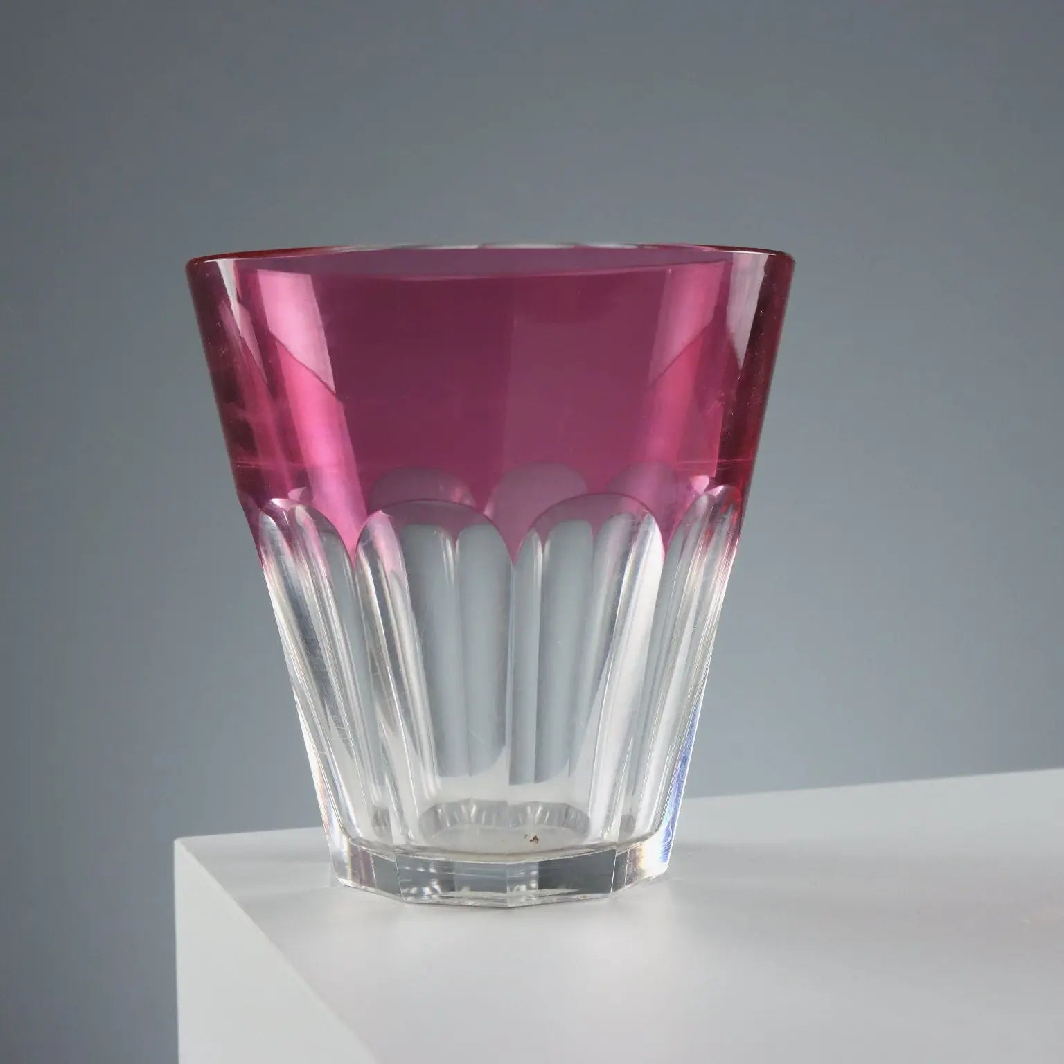 Vintage Crystal Vase Val Saint Lambert Manufacture XX Century