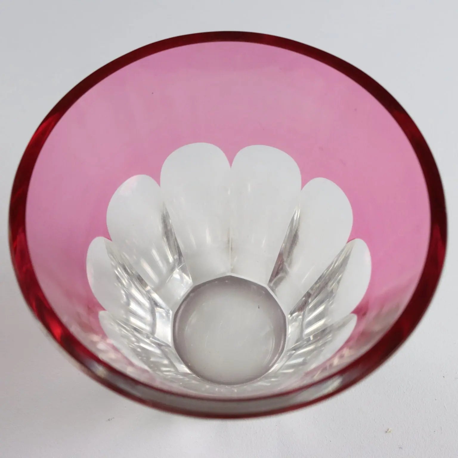 Vintage Crystal Vase Val Saint Lambert Manufacture XX Century