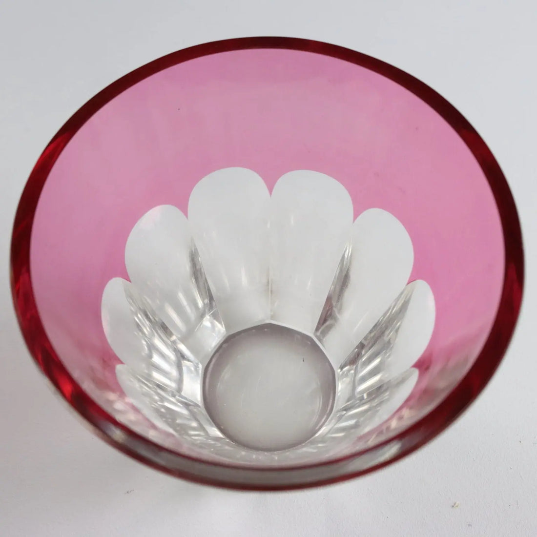 Vintage Crystal Vase Val Saint Lambert Manufacture XX Century