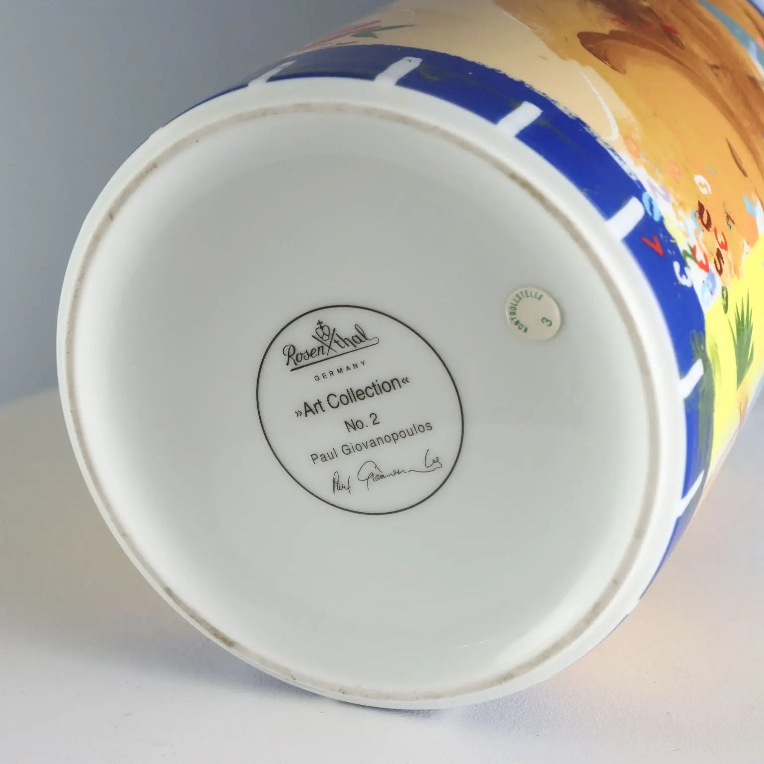 Vintage Vase Paul Giovanopoulos Rosenthal Porcelain 1980s-1990s