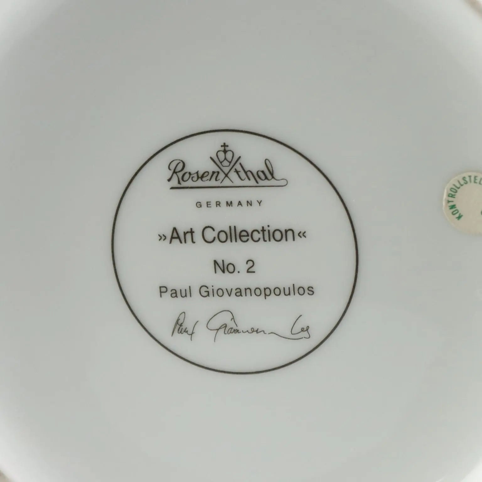 Vintage Vase Paul Giovanopoulos Rosenthal Porcelain 1980s-1990s