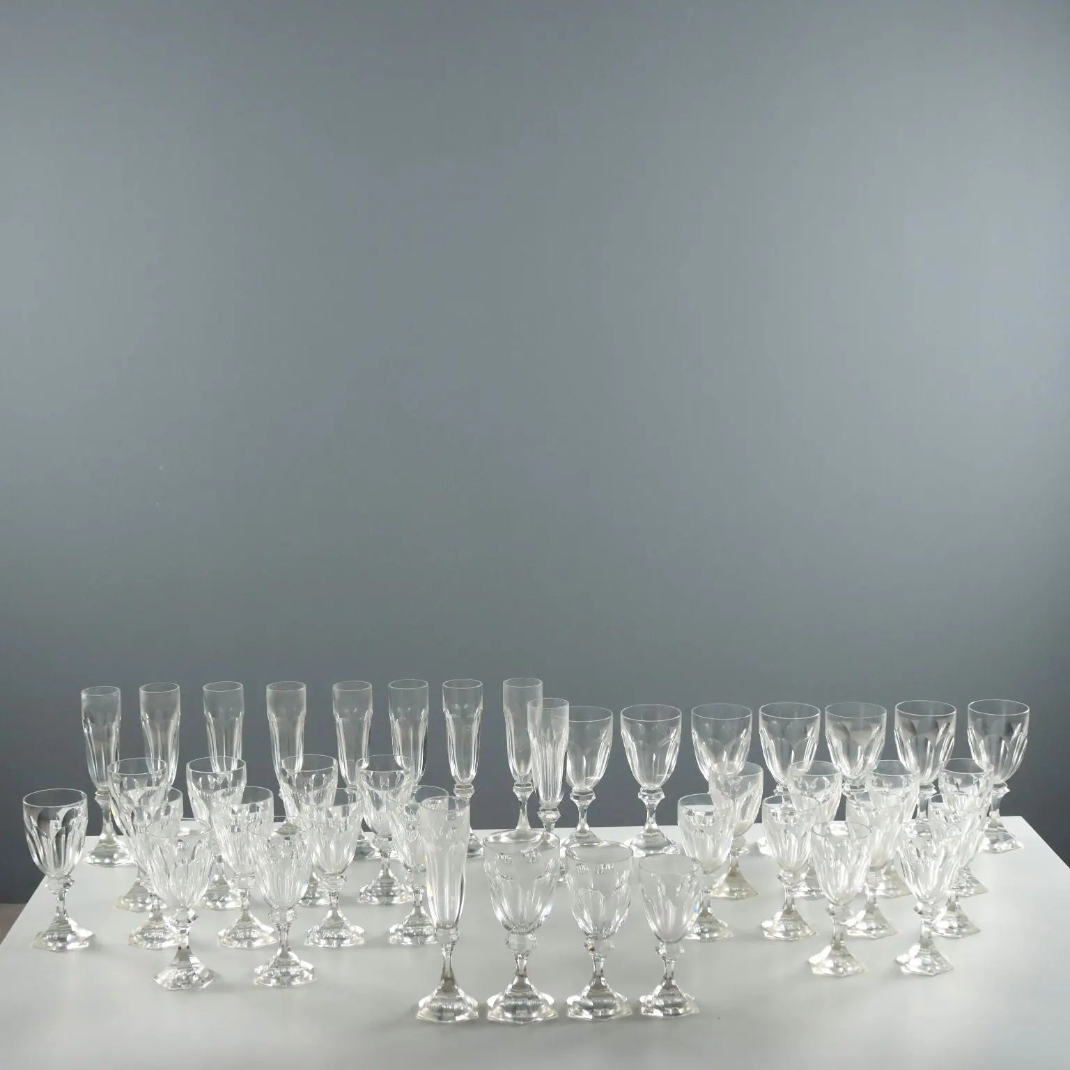 Vintage Glasses Set Chambord Saint Louis France 1970s