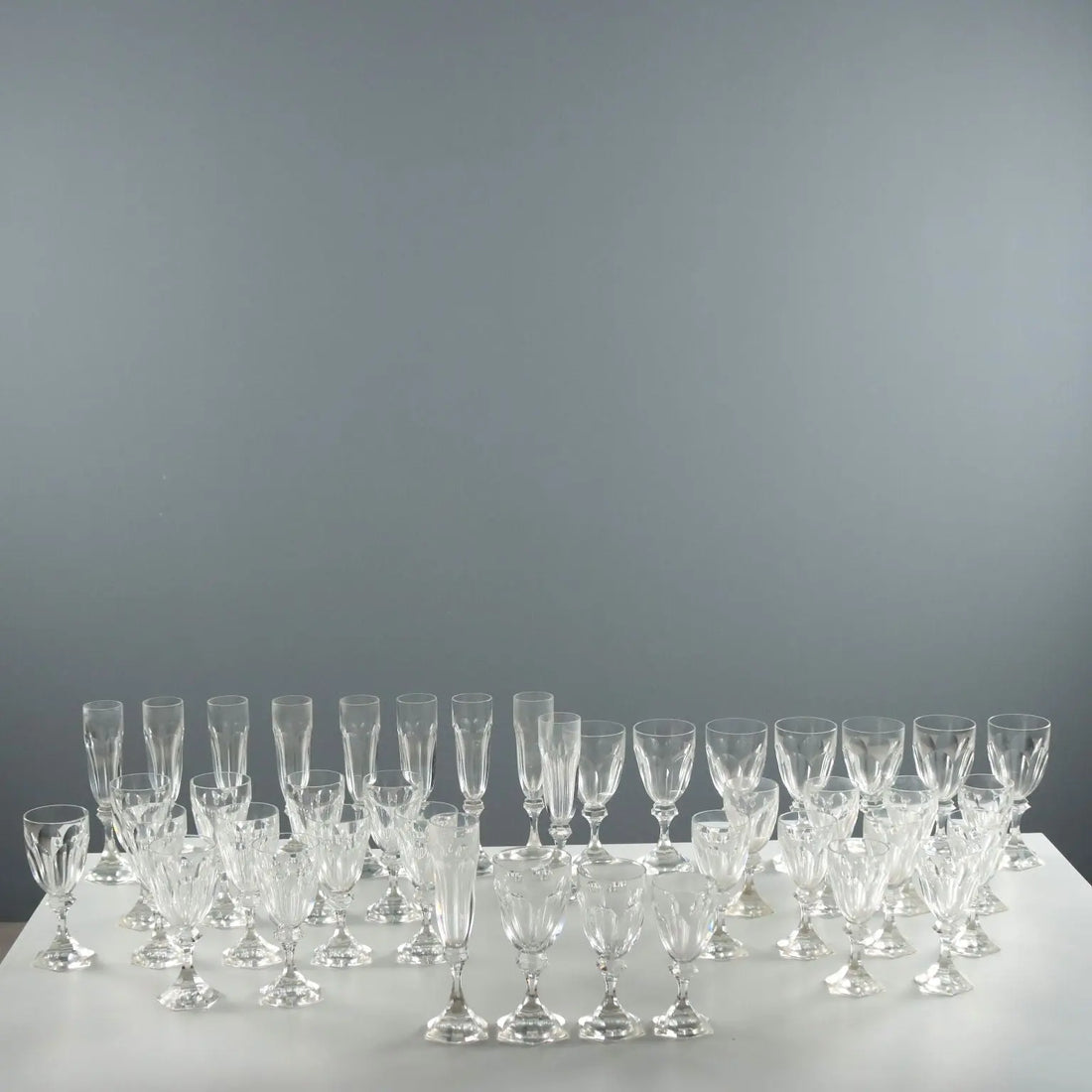 Vintage Glasses Set Chambord Saint Louis France 1970s