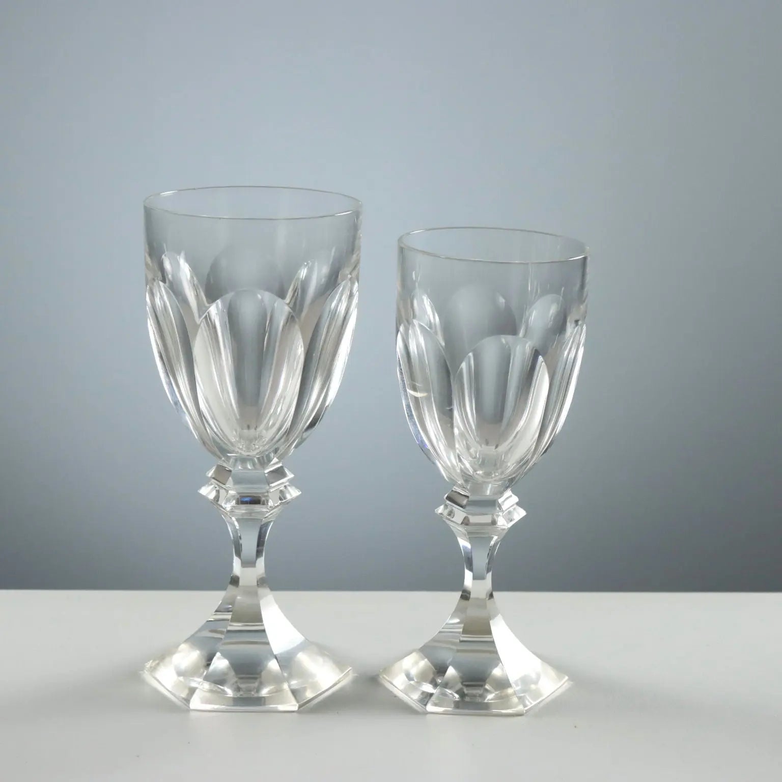 Vintage Glasses Set Chambord Saint Louis France 1970s
