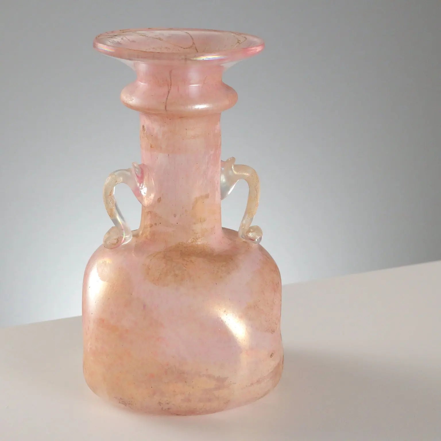 Vintage Vase Coloured Murano Glass Italy 1970s