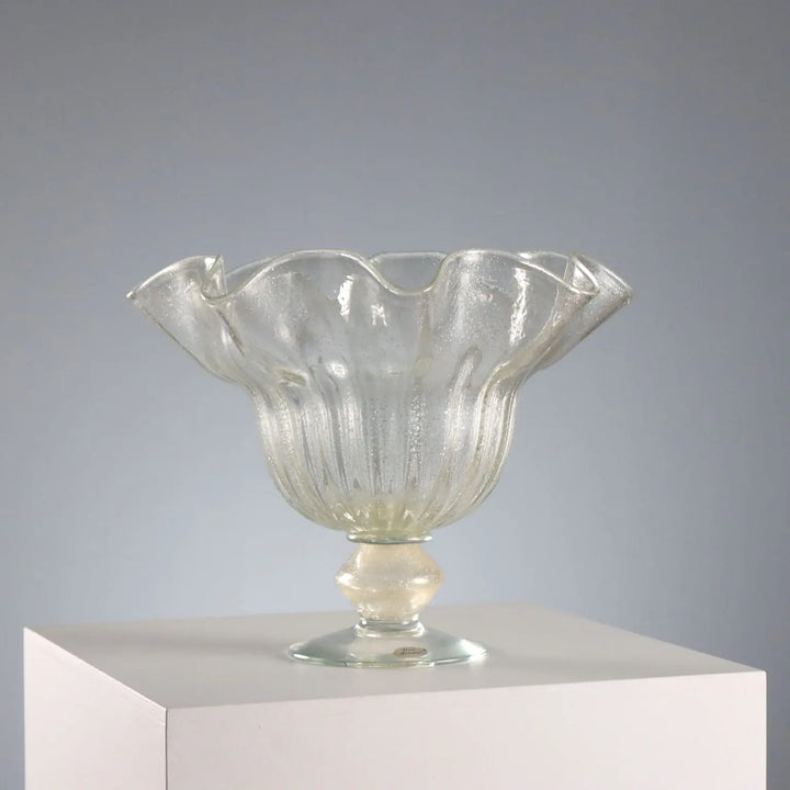 Vintage Centerpiece Murano Art Glass Italy 1980s-1990s