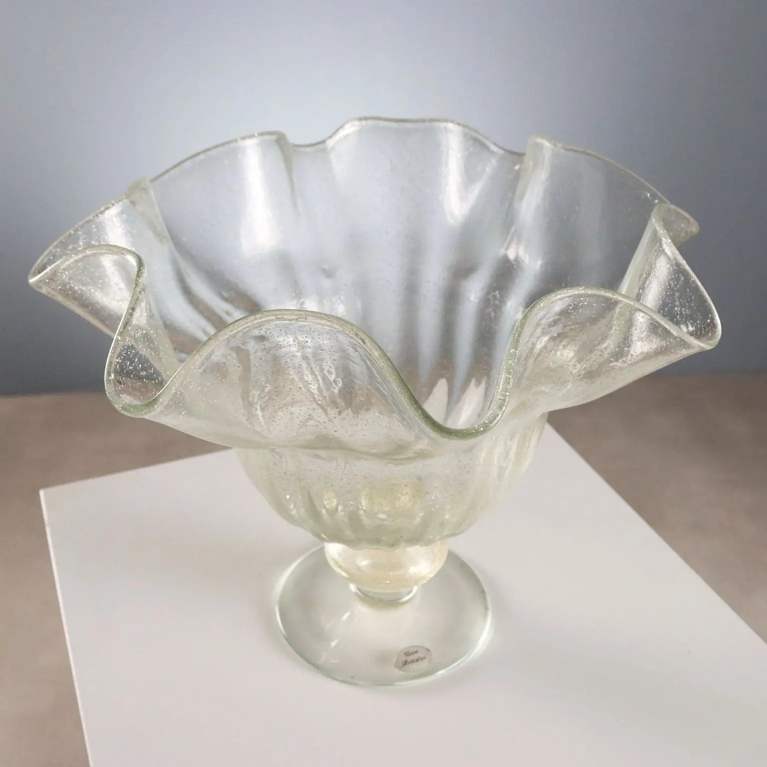 Vintage Centerpiece Murano Art Glass Italy 1980s-1990s