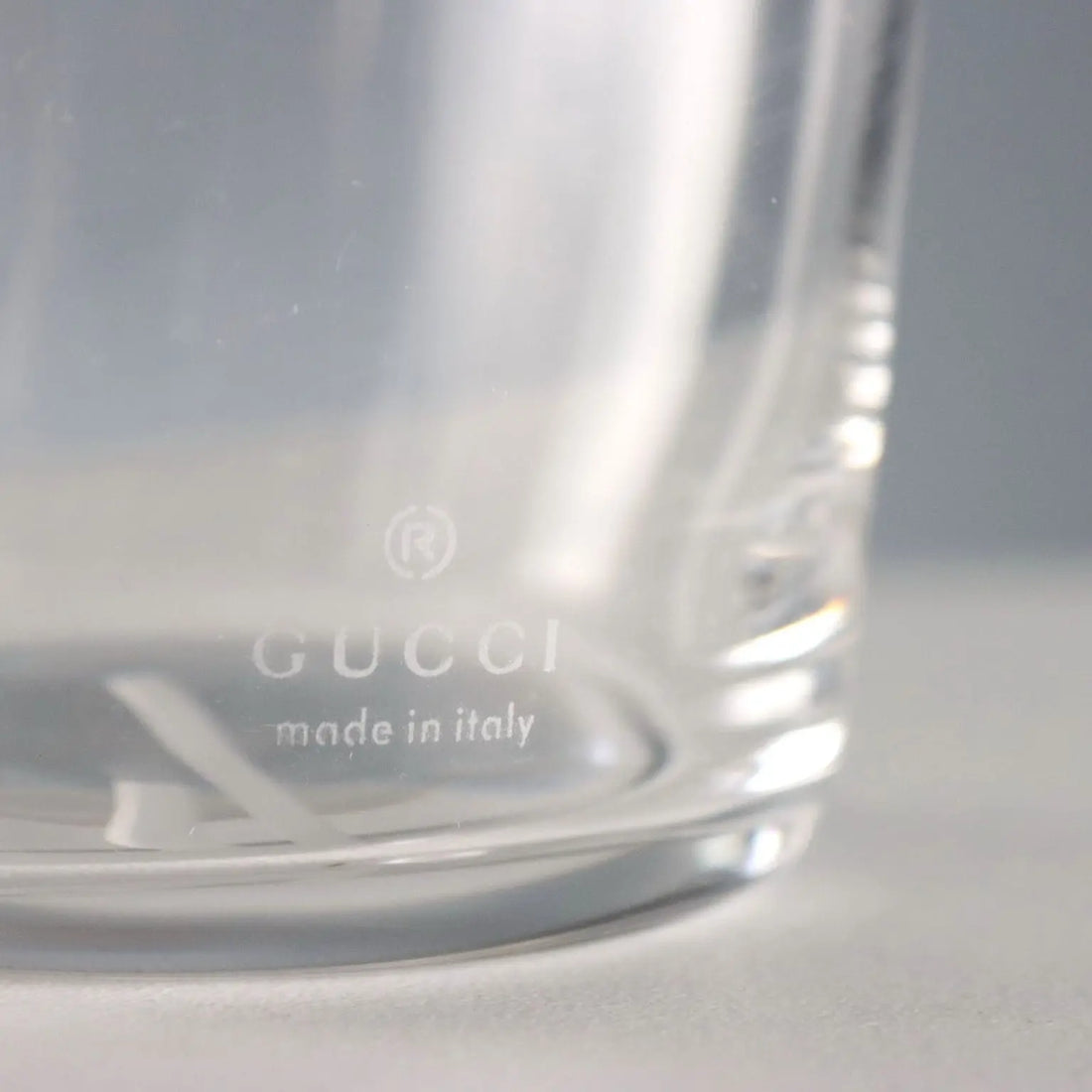 Vintage Gucci Glasses Transparent Glass Italy XX Century