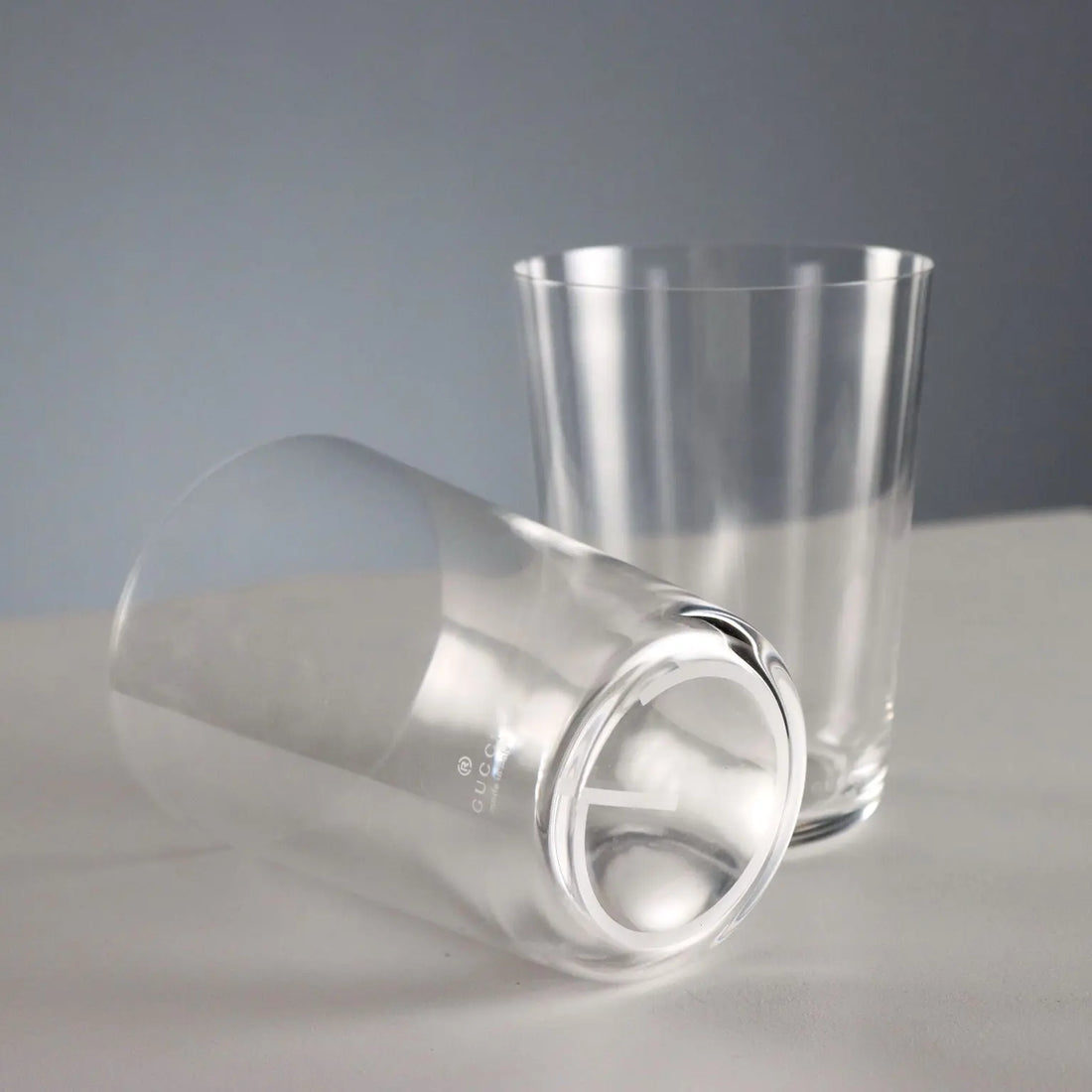 Vintage Gucci Glasses Transparent Glass Italy XX Century