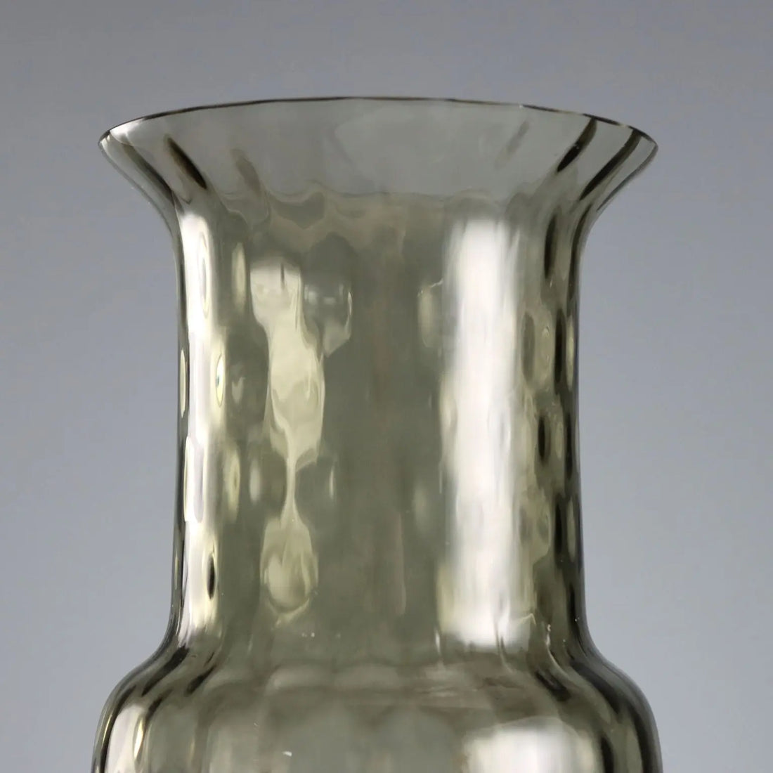 Vintage Vase Smoked Glass Murano Manufacture Italy 1960s