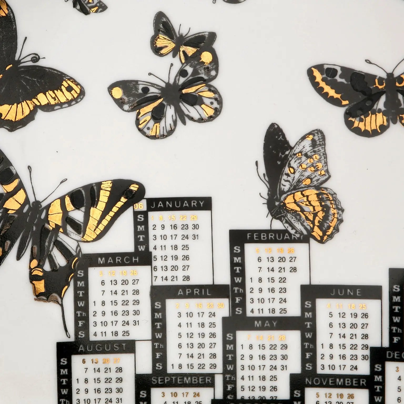 Piero Fornasetti Calendar Series Plate Porcelain Italy 2006