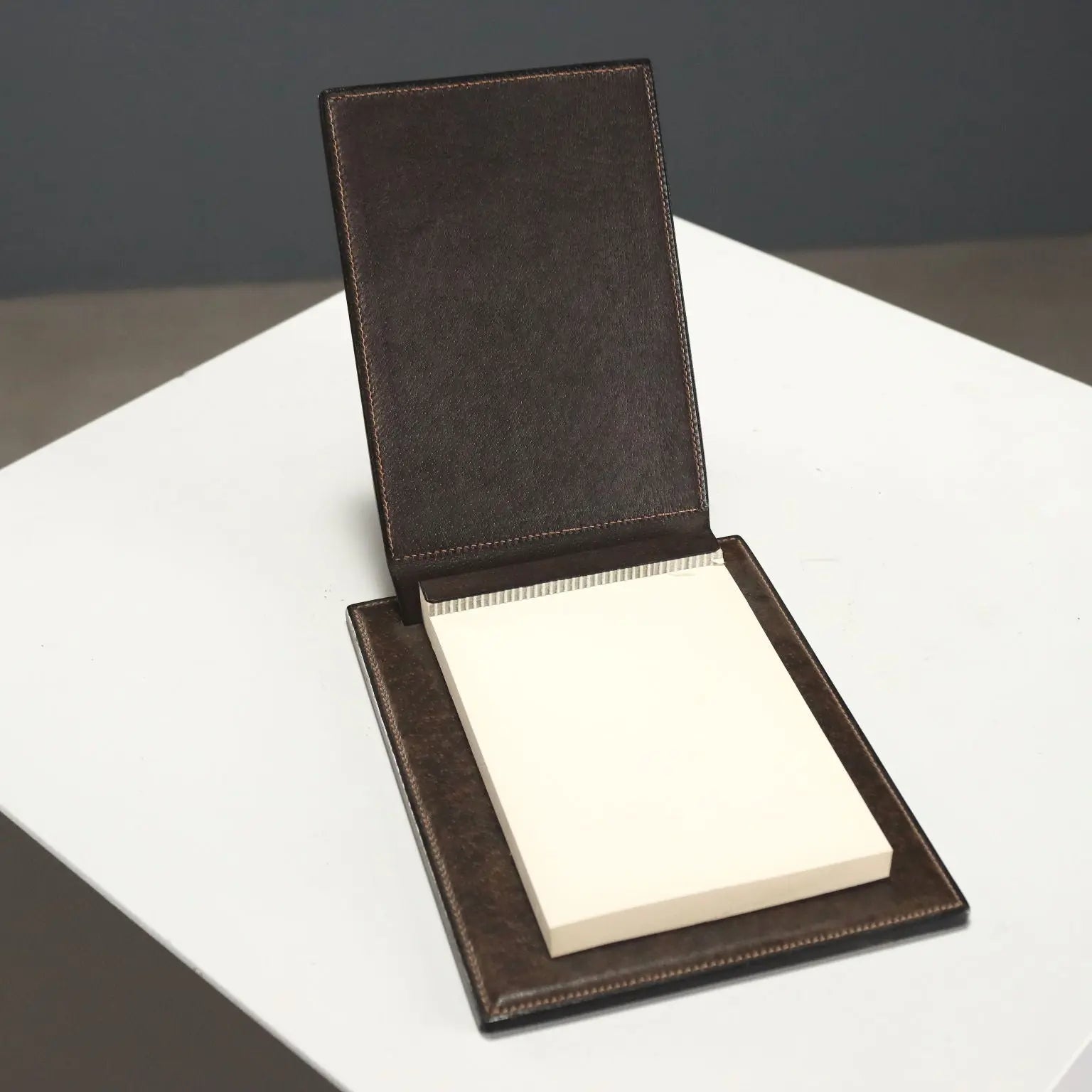 Gucci Desk Set Leather Brass Design 1970s-1980s