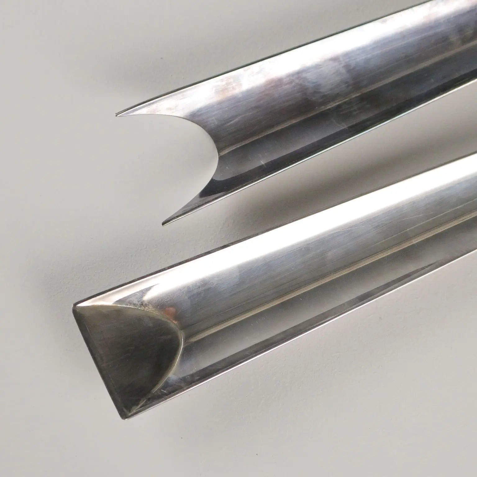 Lino Sabattini Salad Cutlery Union Silvered Metal Italy 1975