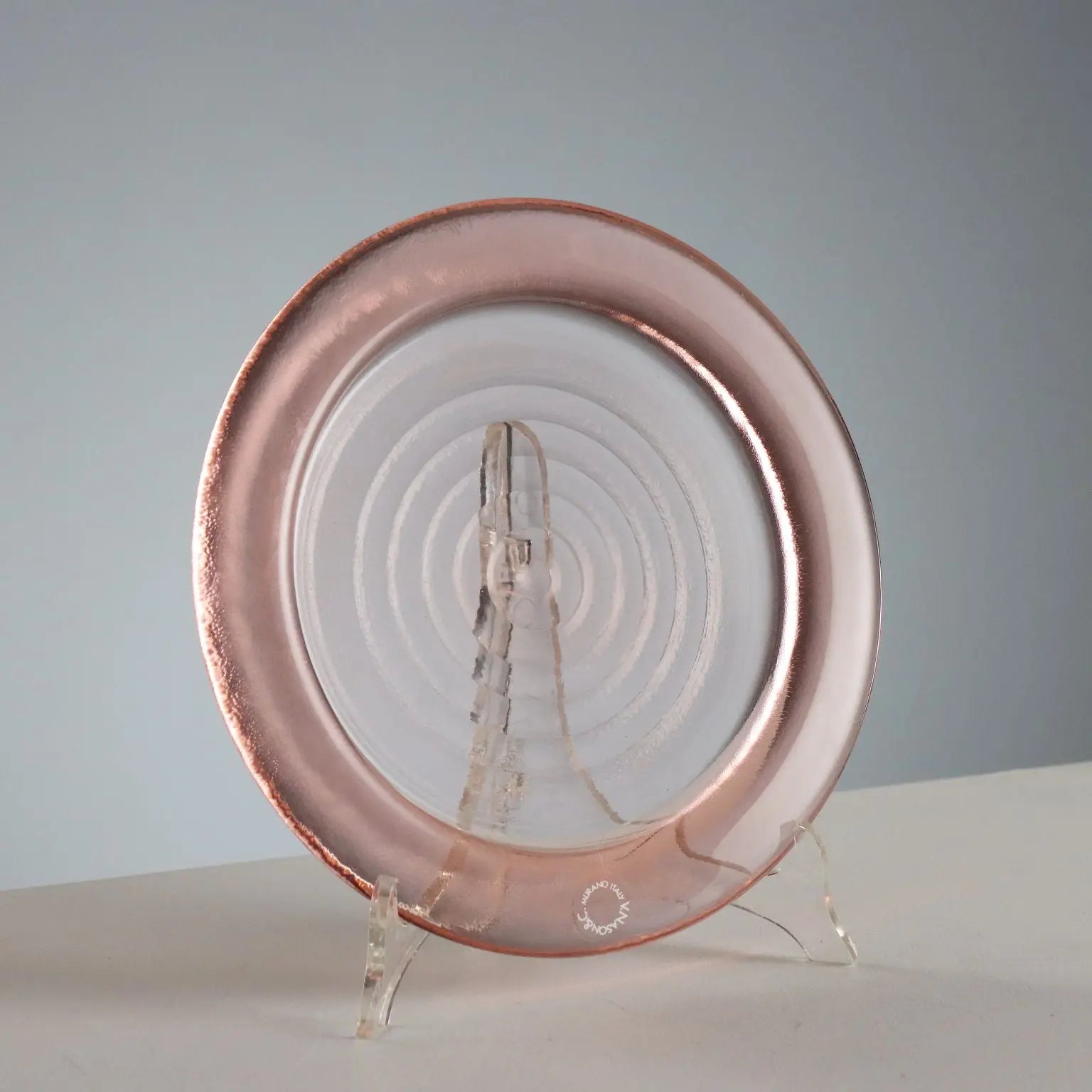 Vintage Glass Plate Nason & Co. Italy 1990s