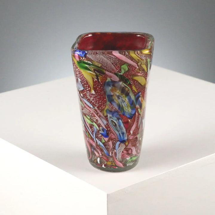 Vintage Vase Glass Murano Manufacture Italy XX Century