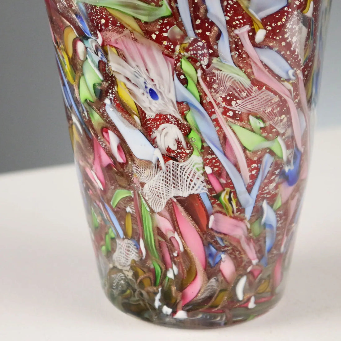 Vintage Vase Glass Murano Manufacture Italy XX Century