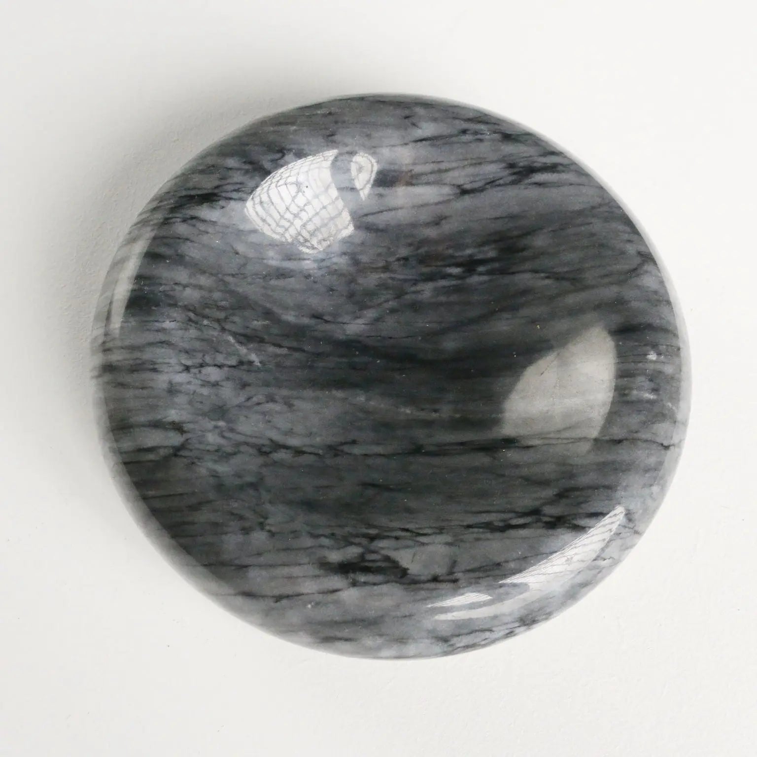 Vintage Centerpiece Grey Marble Design Italy 1970s