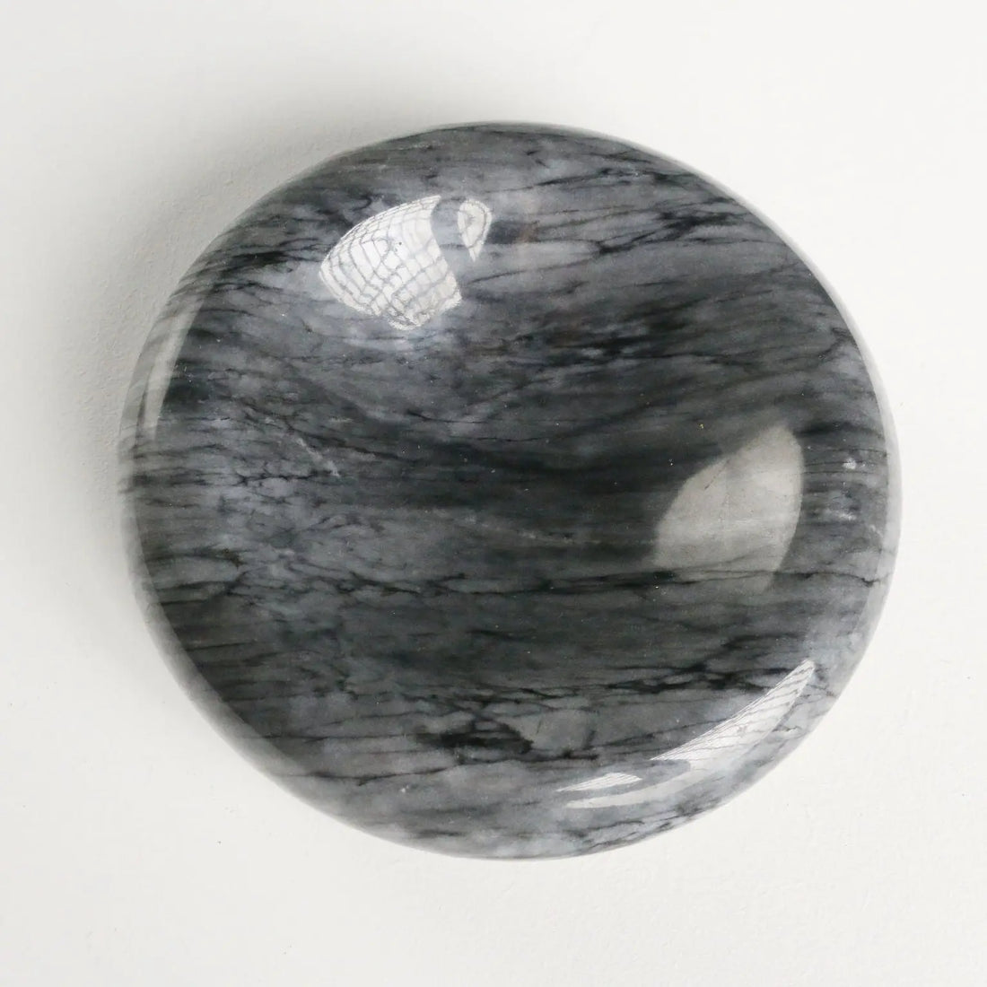 Vintage Centerpiece Grey Marble Design Italy 1970s