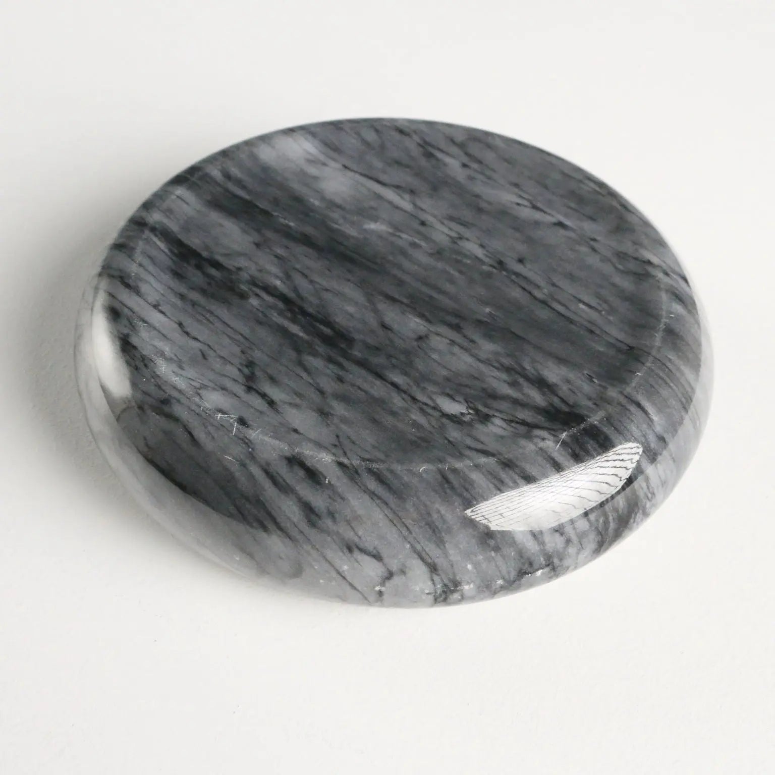 Vintage Centerpiece Grey Marble Design Italy 1970s