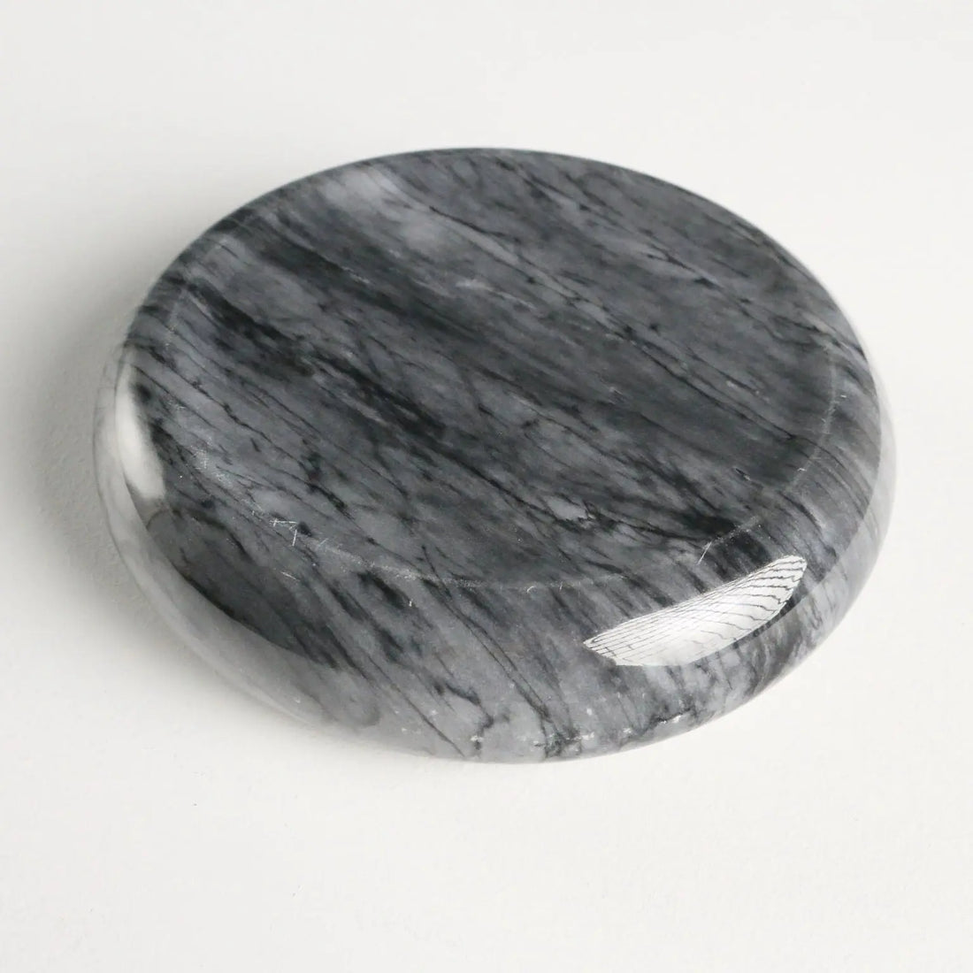 Vintage Centerpiece Grey Marble Design Italy 1970s