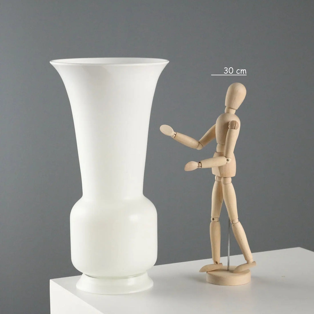 Vintage Venini Vase Opaline Glass Italy 1950s-1960s