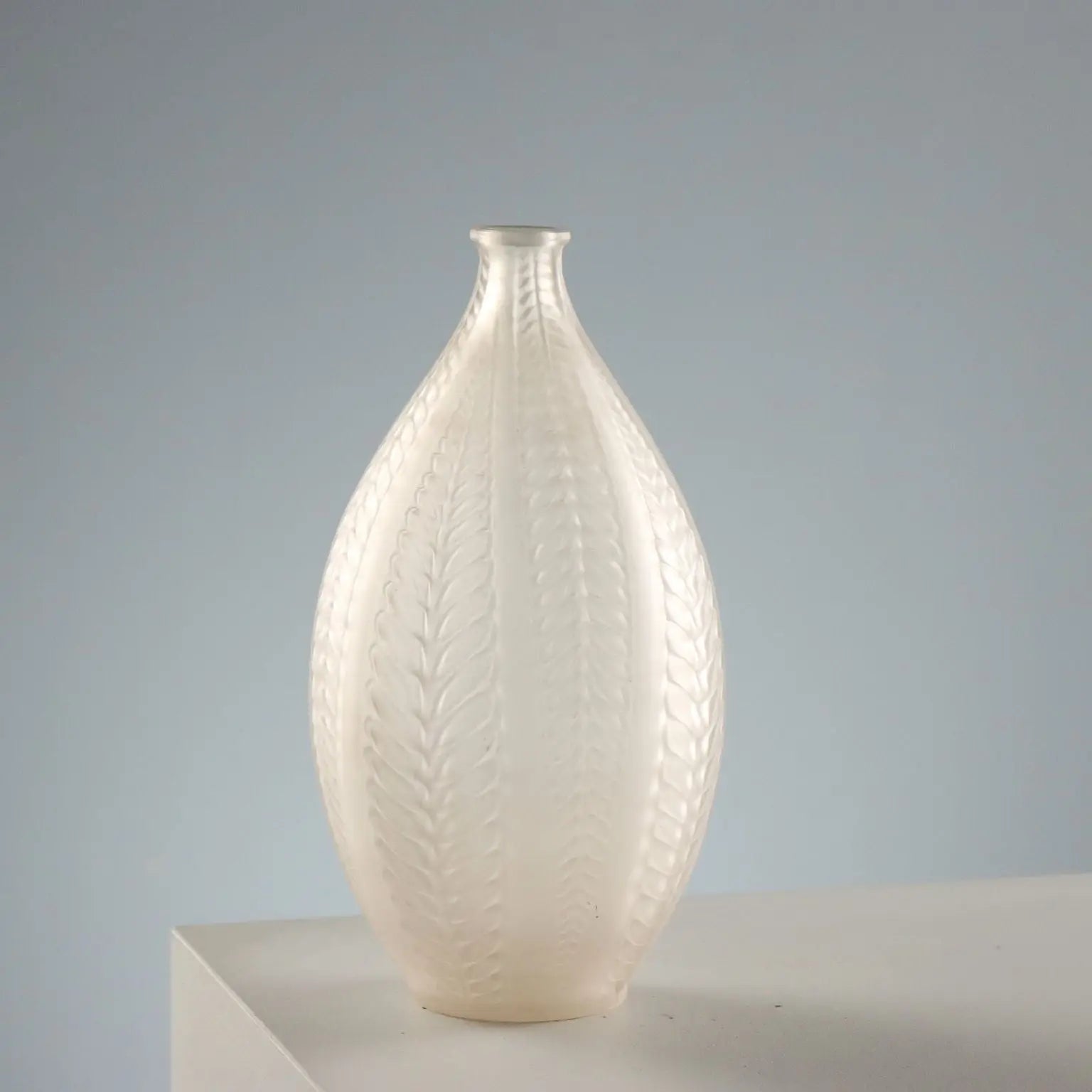 Vintage Vase Acacia Lalique Manufacture Glass France XX Century