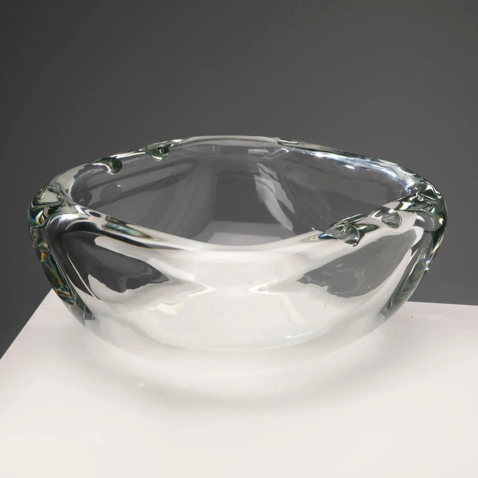 Vintage Ashtray Glass Barbini Manufacture Design 1980s-1990s
