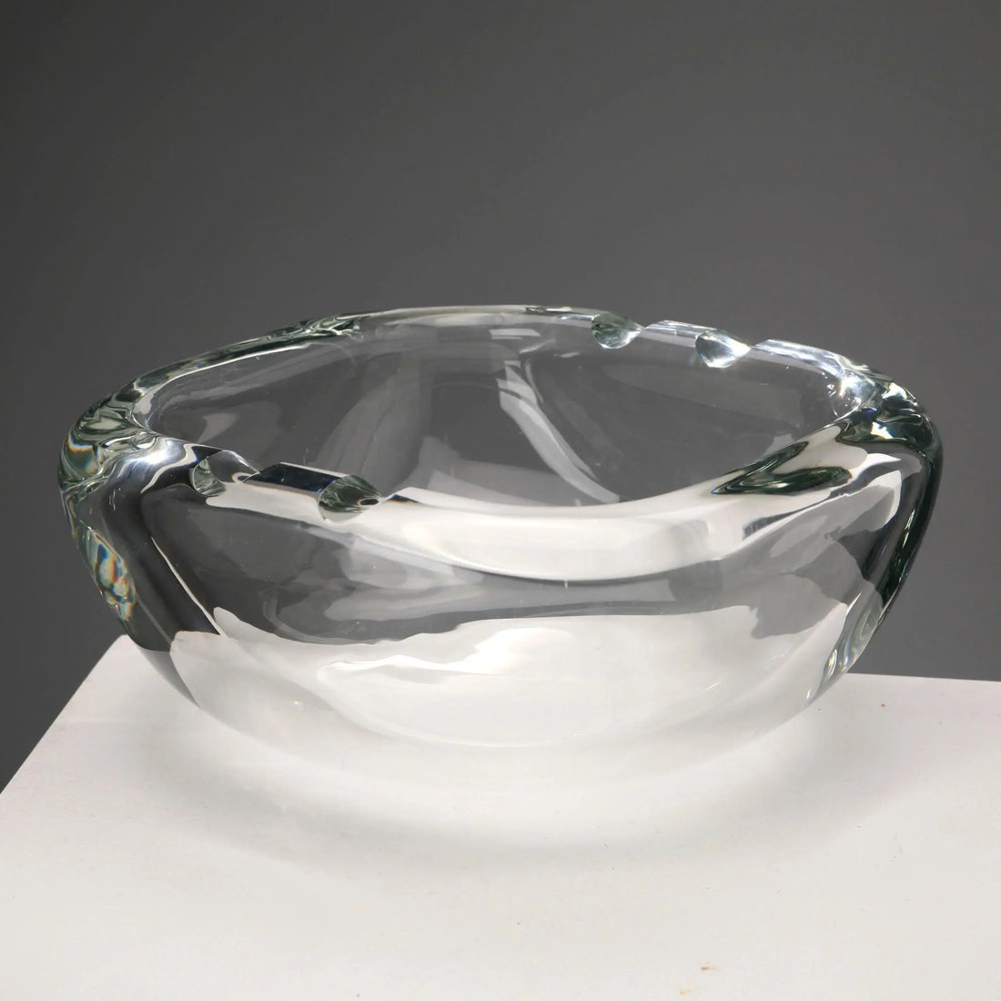 Vintage Ashtray Glass Barbini Manufacture Design 1980s-1990s
