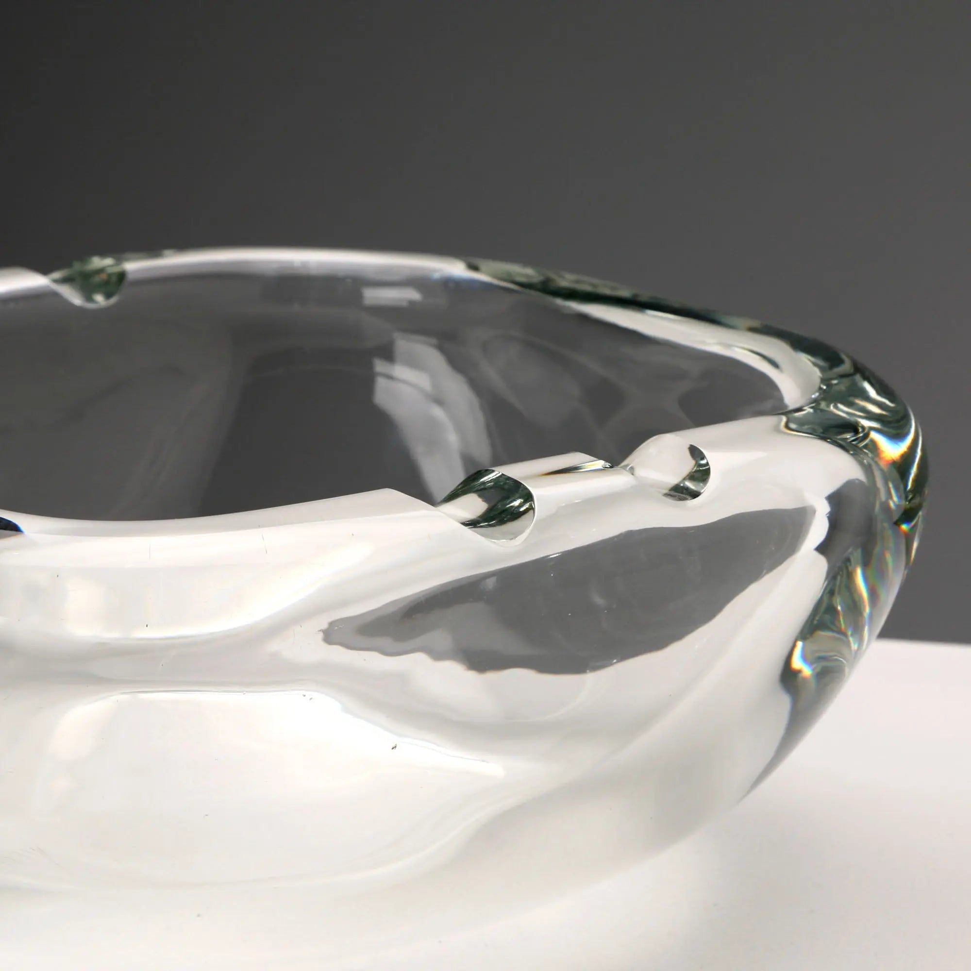 Vintage Ashtray Glass Barbini Manufacture Design 1980s-1990s