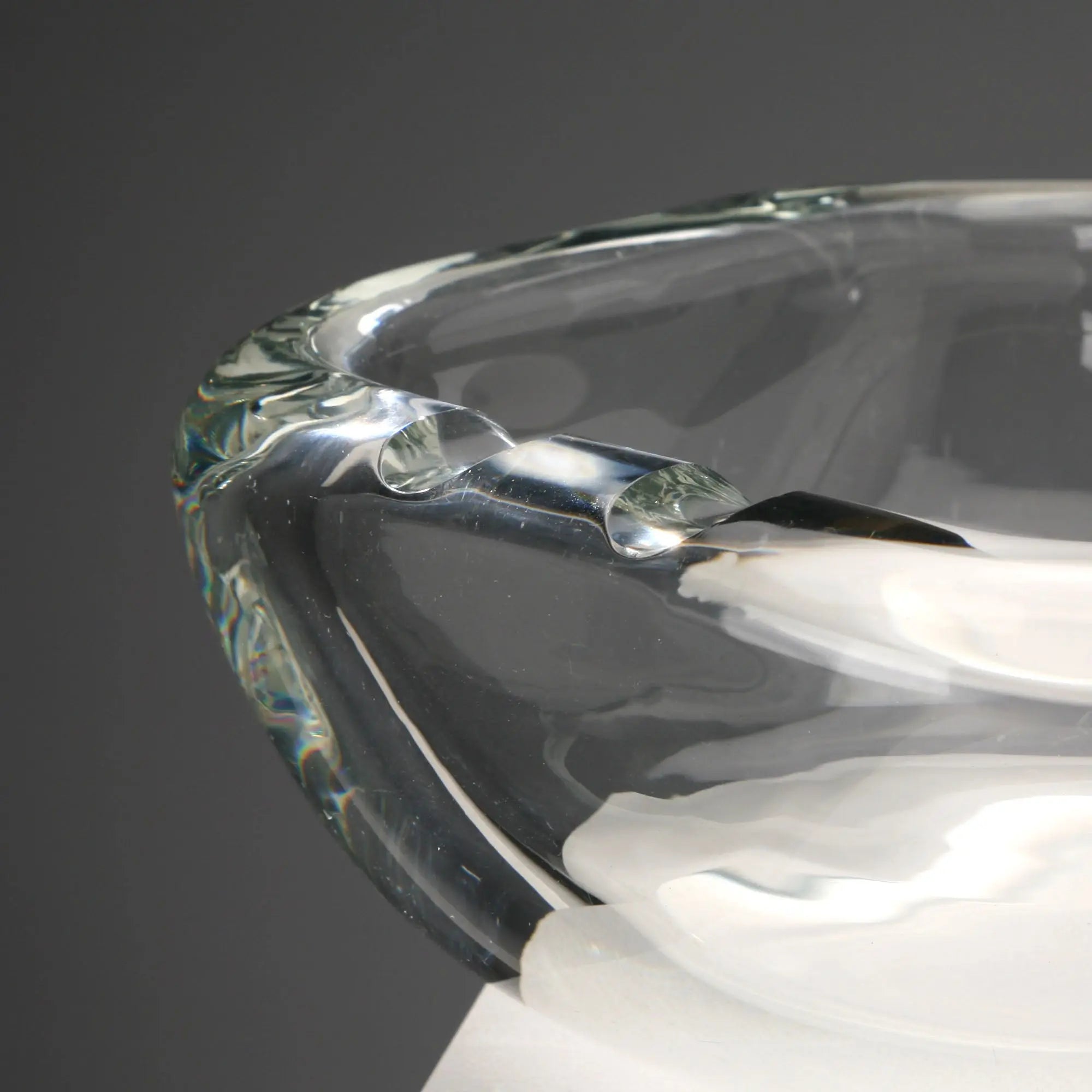 Vintage Ashtray Glass Barbini Manufacture Design 1980s-1990s