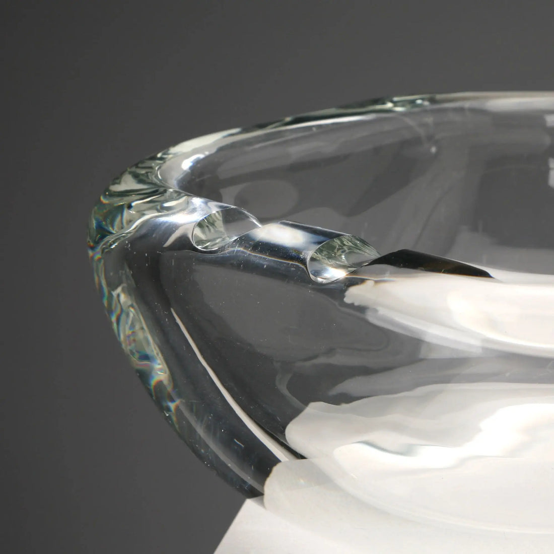 Vintage Ashtray Glass Barbini Manufacture Design 1980s-1990s