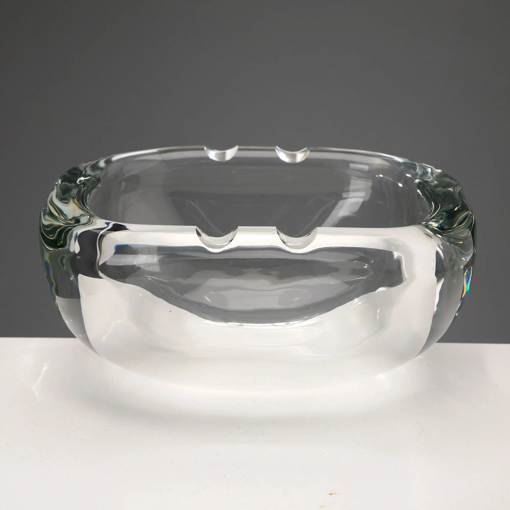 Vintage Ashtray Glass Barbini Manufacture Design 1980s-1990s