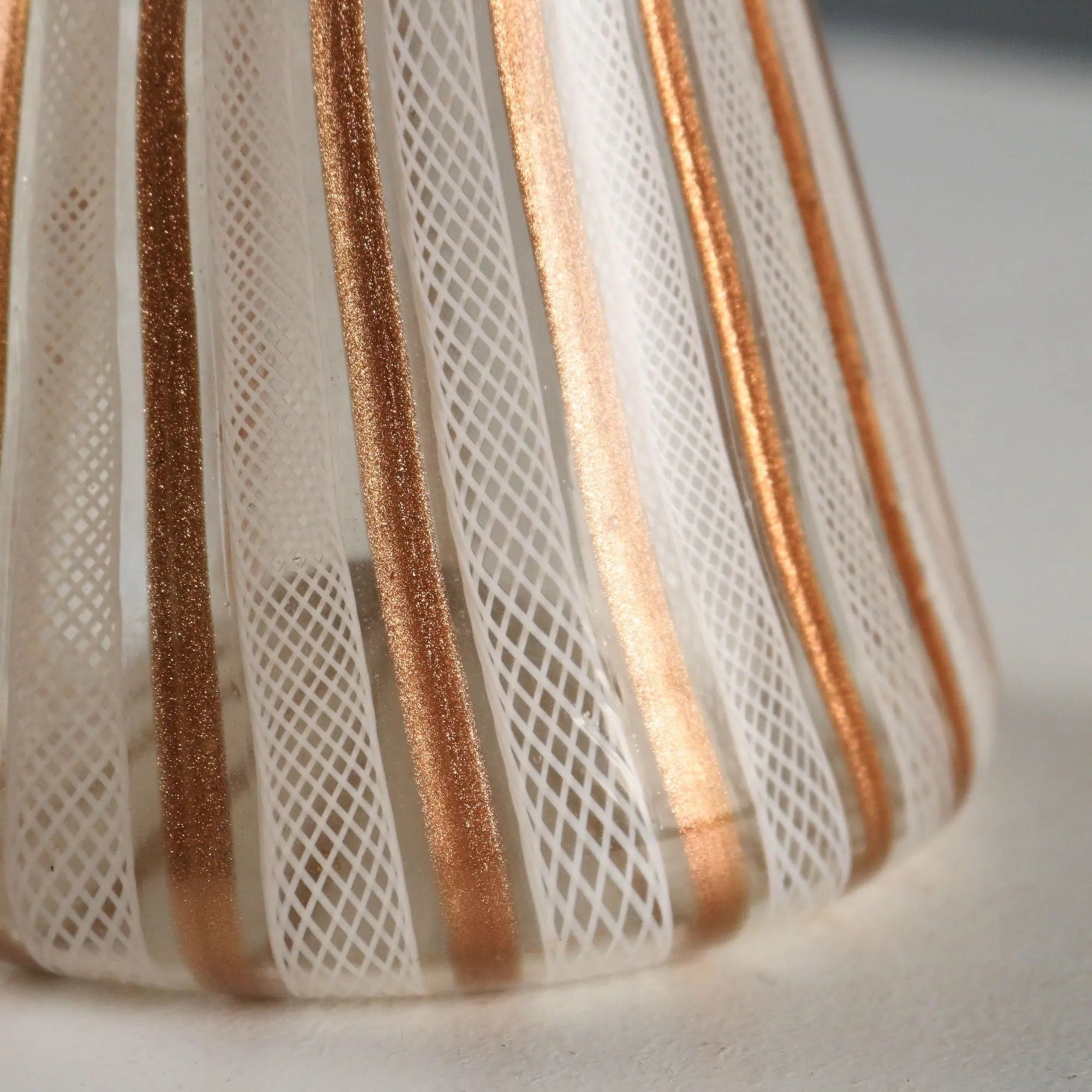 Vintage Hourglass Shaped Vase Glass Design Italy 1950s-1960s