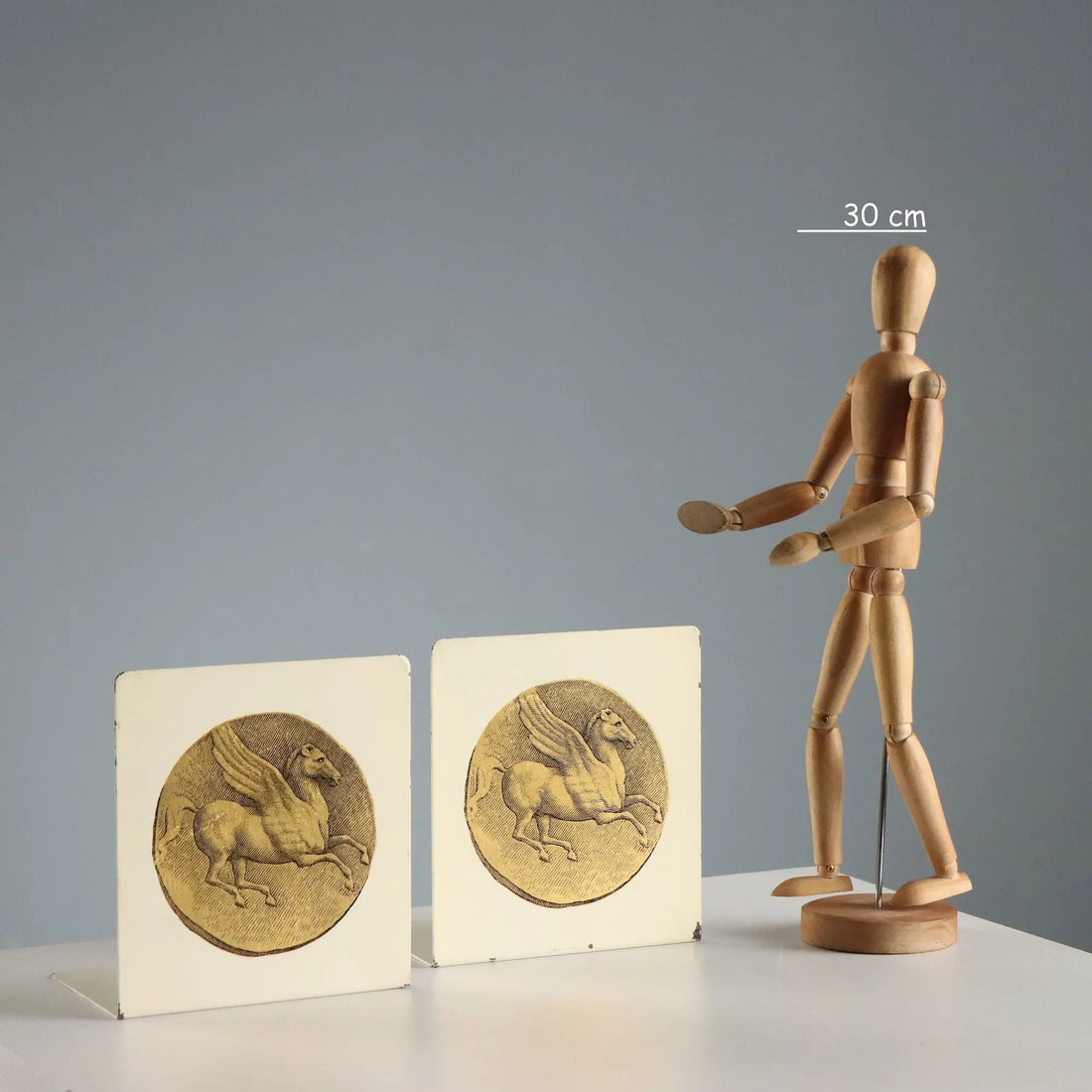 Vintage Bookends Piero Fornasetti Enamelled Iron Italy XX Century