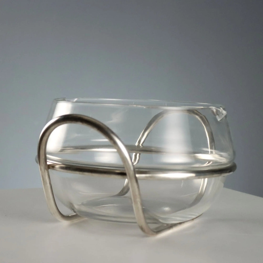 Vintage Pragma Bowl by Lino Sabattini Silvered Metal 1970s-1980s