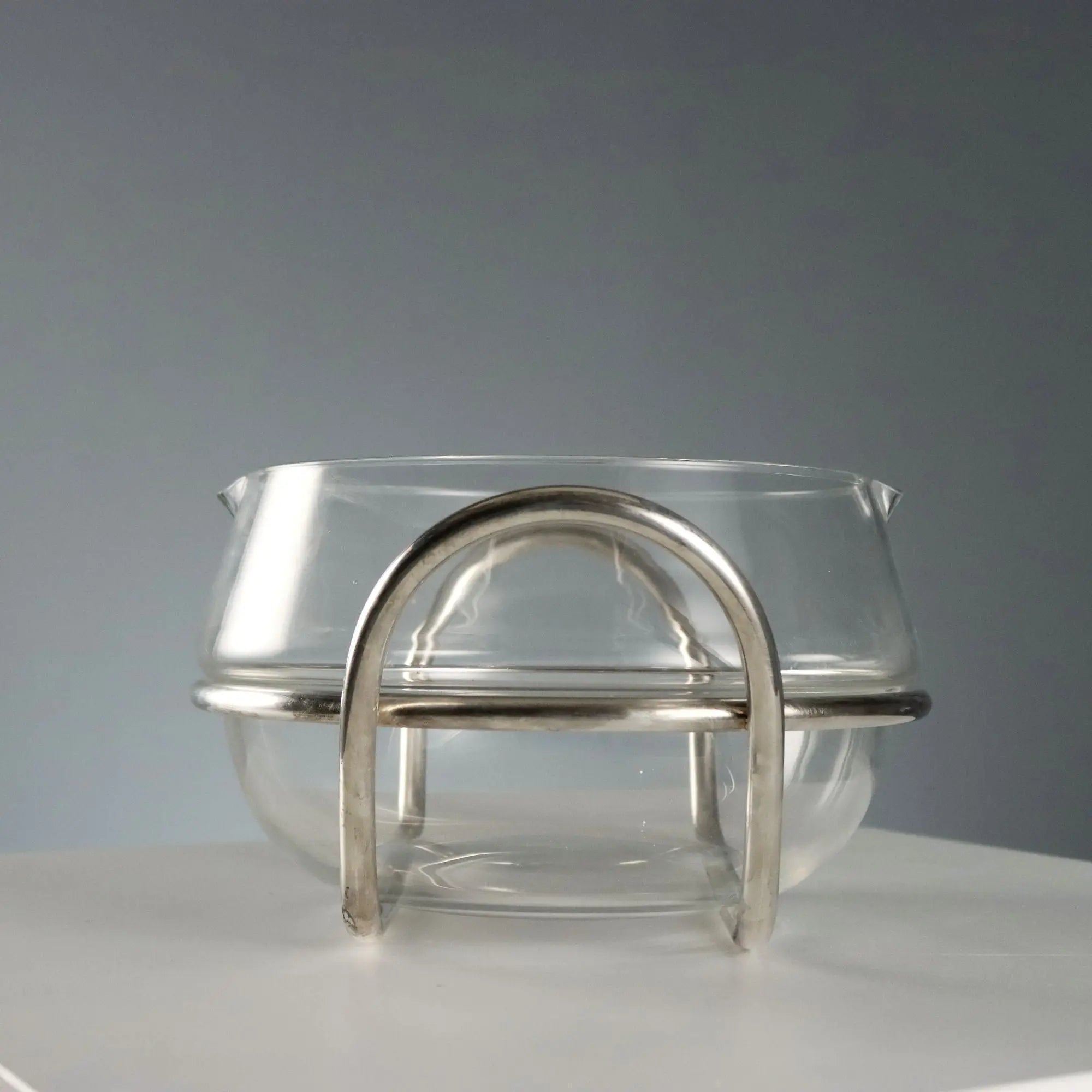 Vintage Pragma Bowl by Lino Sabattini Silvered Metal 1970s-1980s