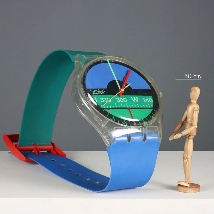 Vintage Maxi Swatch Wall Model Nautilus Switzerland 1980s