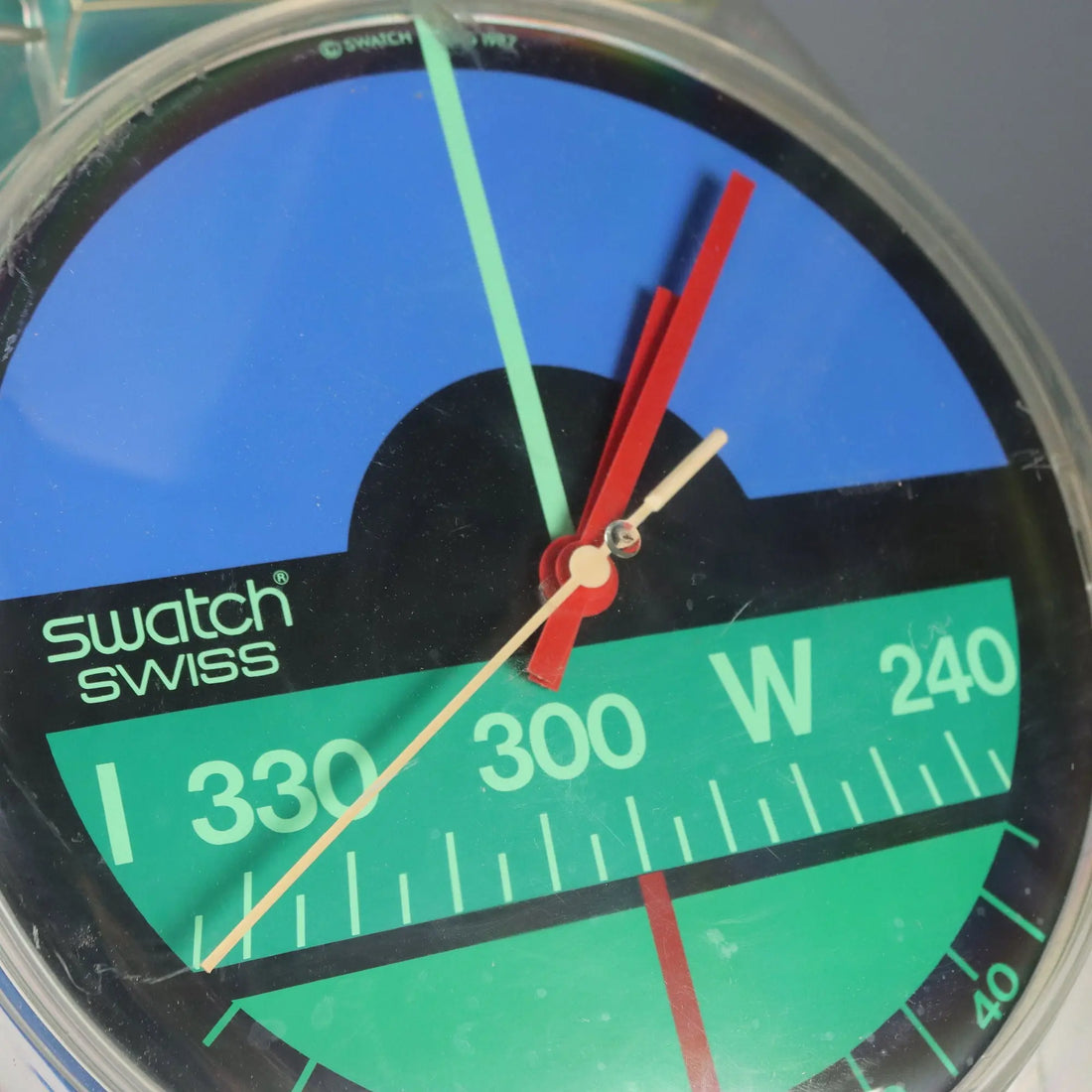 Vintage Maxi Swatch Wall Model Nautilus Switzerland 1980s