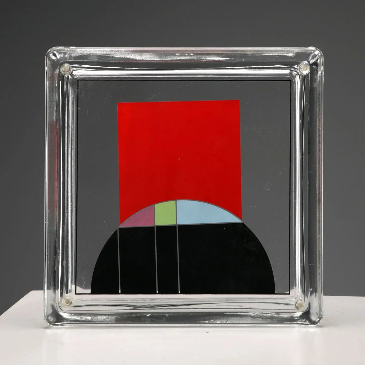 Vintage Centerpiece Glass Design Eugenio Carmi Italy 1999