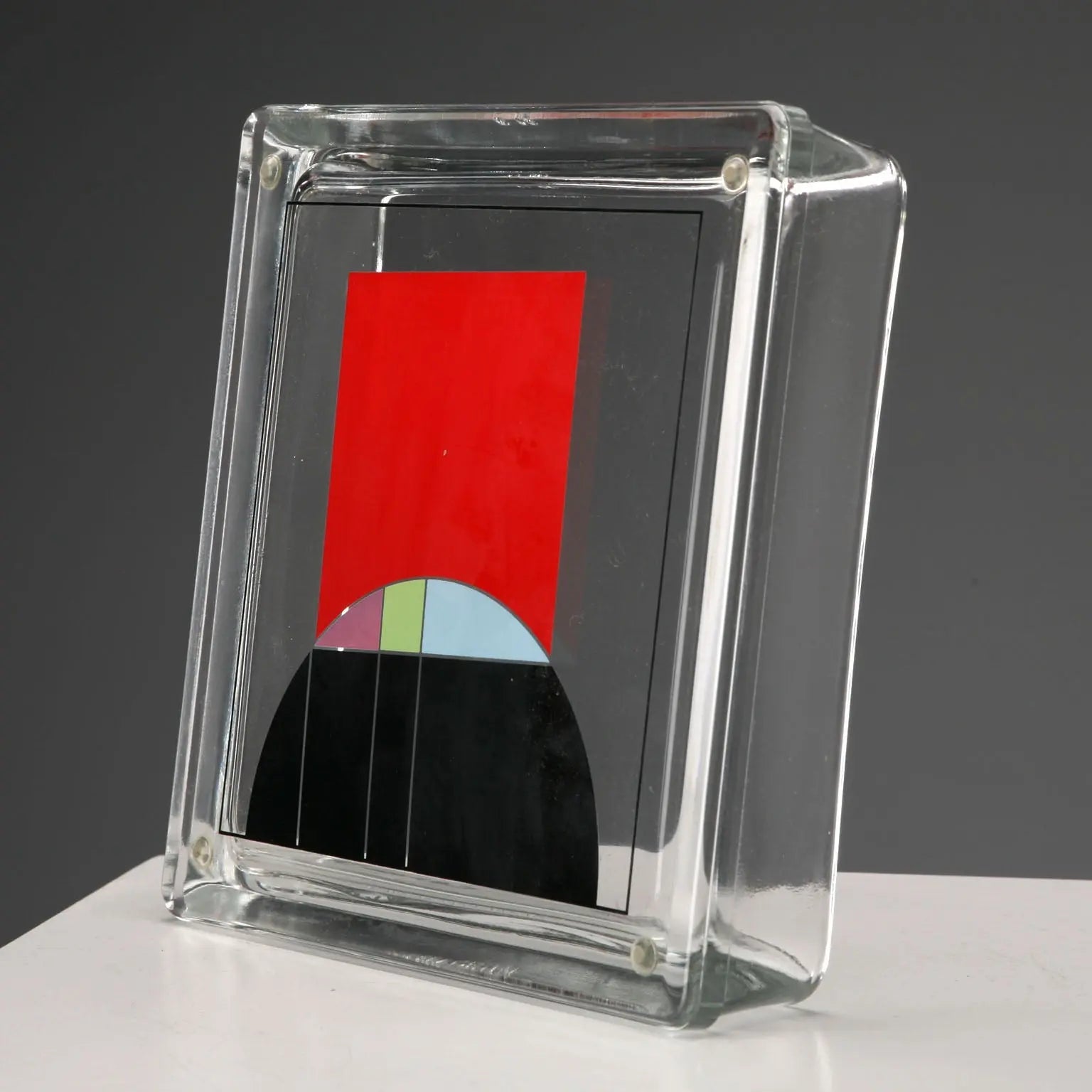 Vintage Centerpiece Glass Design Eugenio Carmi Italy 1999