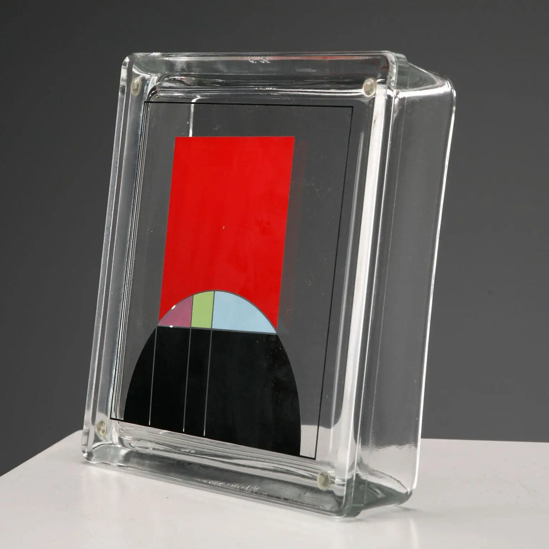 Vintage Centerpiece Glass Design Eugenio Carmi Italy 1999
