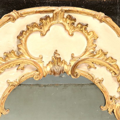 Carved and lacquered Lombard fireplace