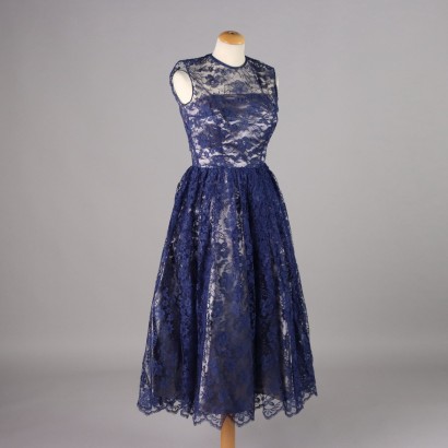 Vintage Blue Lace Dress