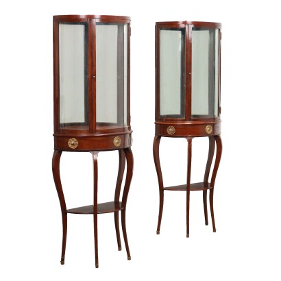 Pair of French showcases