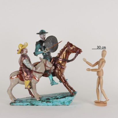 Don Quichotte et Sancho Panza Terre cuite