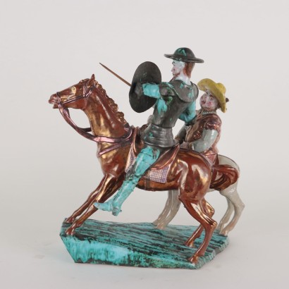 Don Quichotte et Sancho Panza Terre cuite