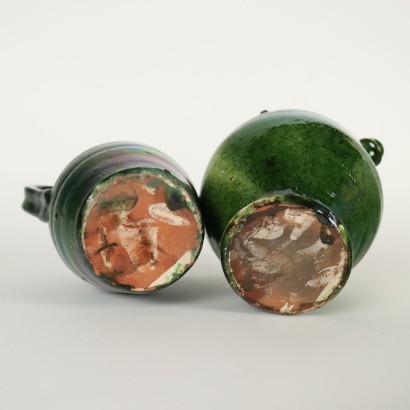 Pair of Glazed Terracotta Jars