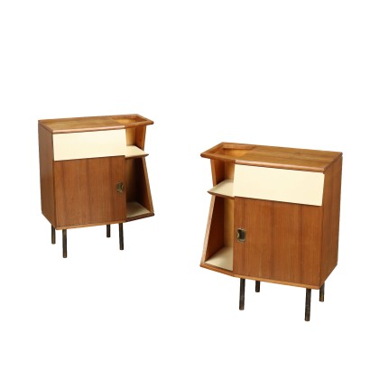 60s bedside tables, Pair of 60s bedside tables