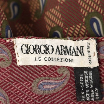 Pañuelo de seda a cuadros Giorgio Armani